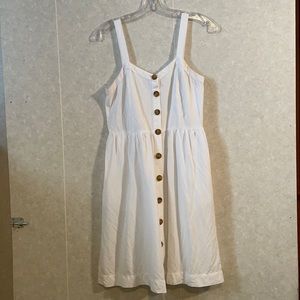 LOFT White Linen Dress